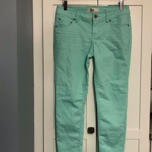SO Mint Skinny Leg Pants